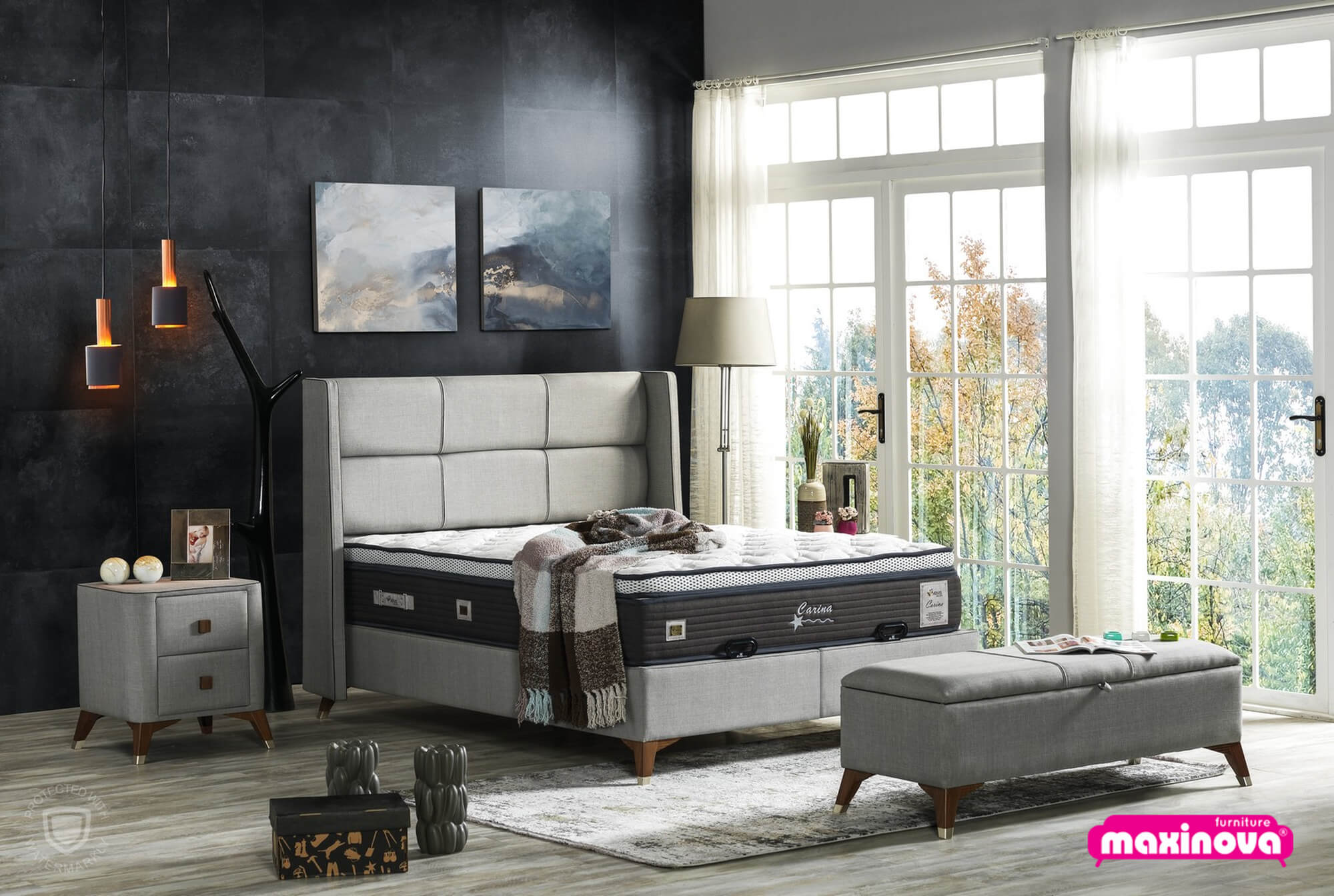 Padded bed of luxury cute